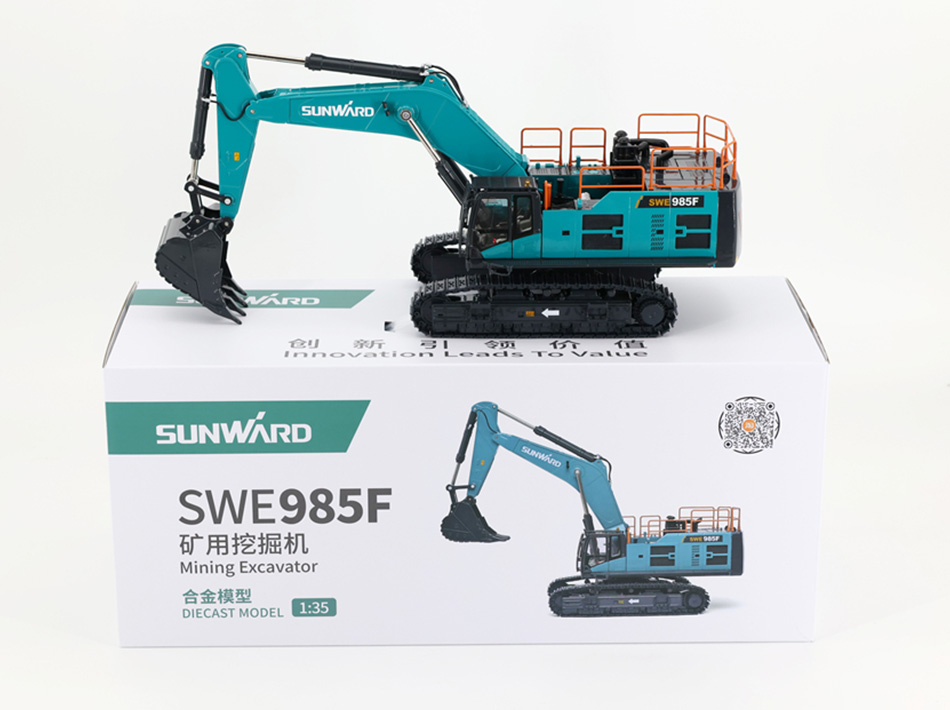 SWE985F ekskavatör alaşımlı mühendislik aracı modeli simülasyonu çocuk oyuncakları araba süsleri
