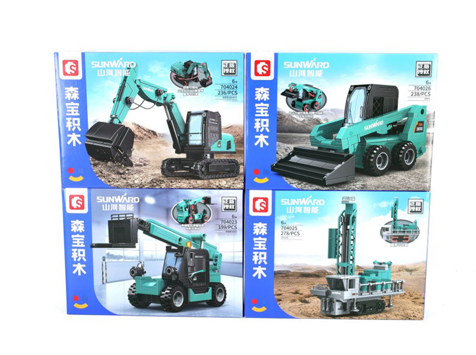 Sunward İnşaat Araç Yapı Blok Seti Ekskavatör Mini Yükleyici Forklift Dişli Tekerlekli Teçhizat